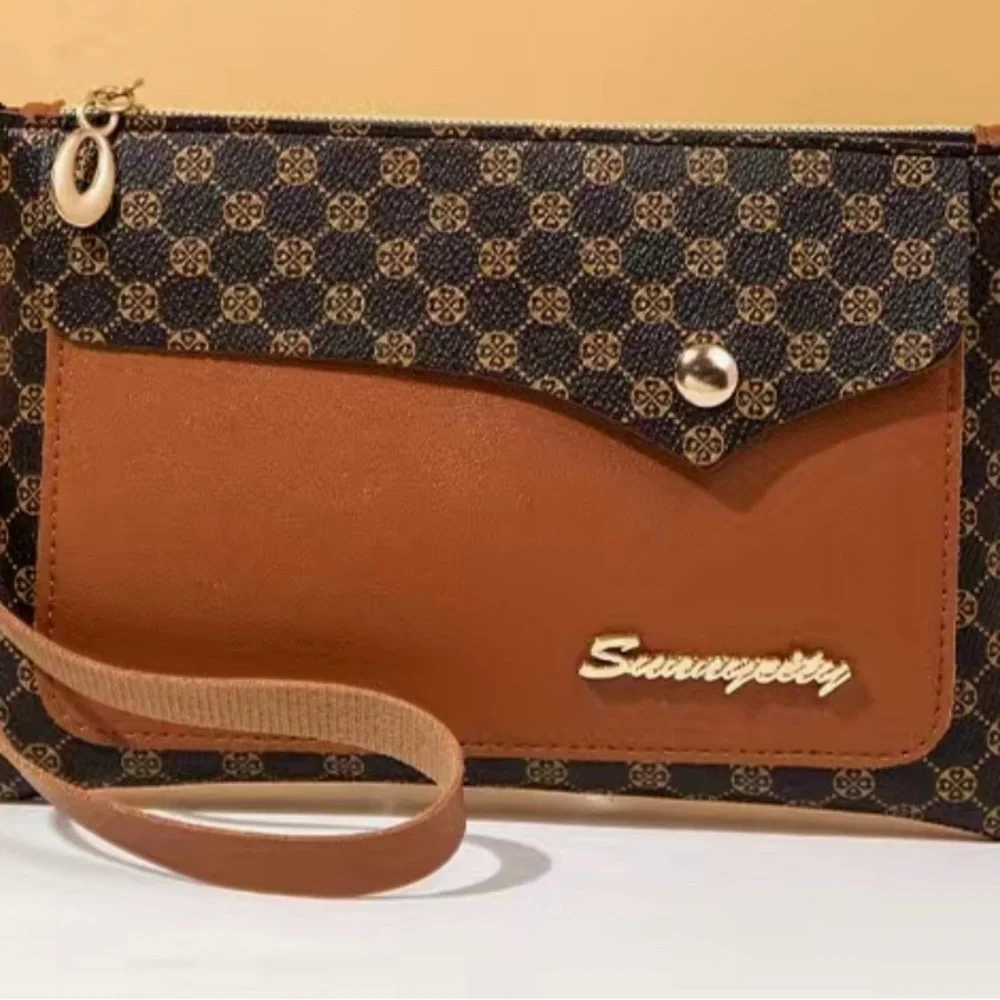 COPY - Retro Pattern Wristlet Crossbody Bag, Classic Versatile Fashion Shoulde… - Picture 1 of 4